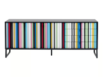 CONCERTINA - Steel and wood sideboard with doors by KARE Design - view 2